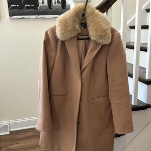 Topshop coat, removable fur collar